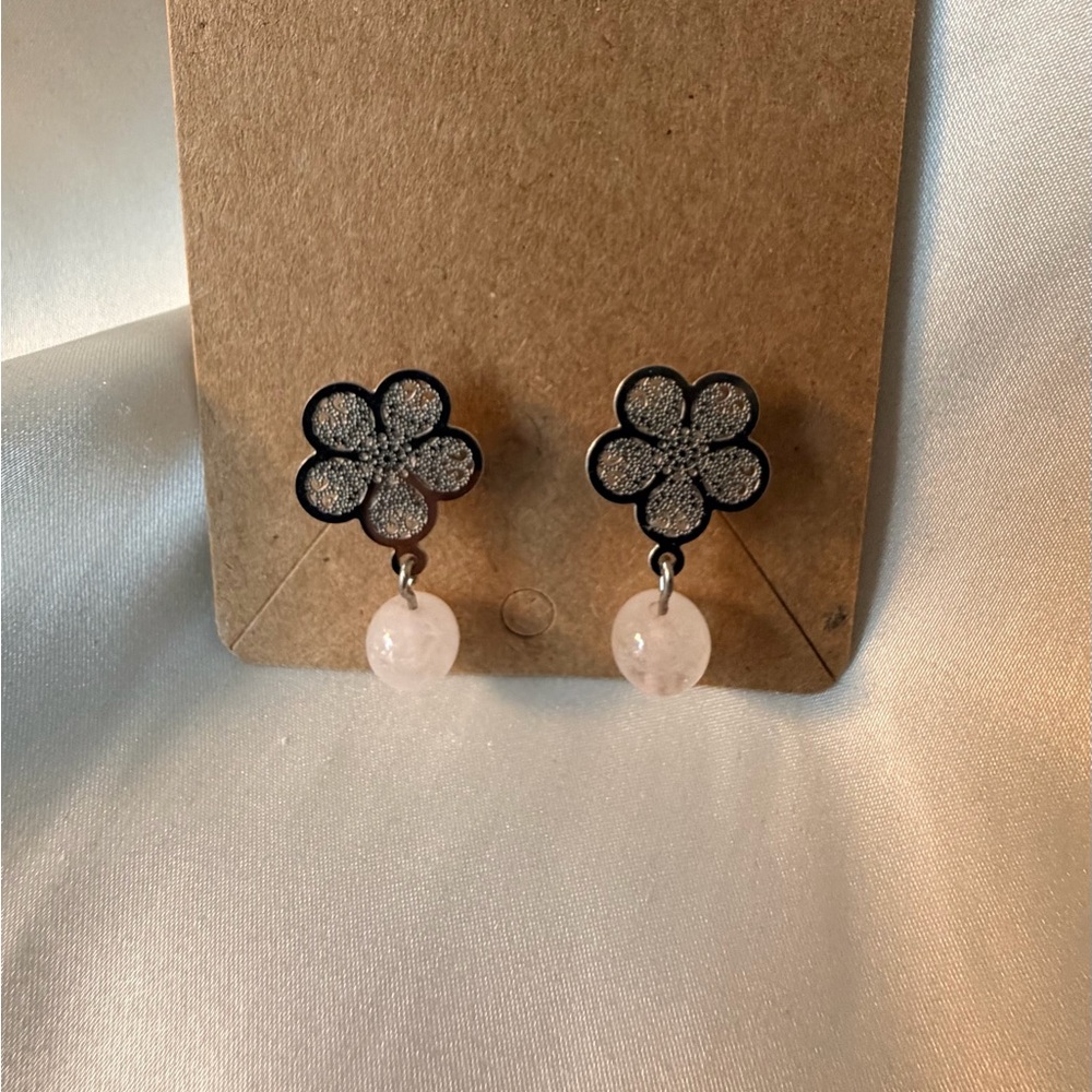 Elegant Floral Drop Earrings